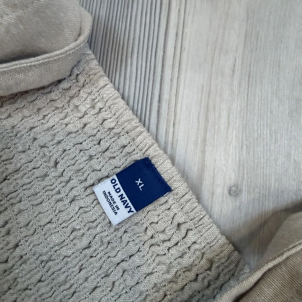 Old Navy Square-Neck Linen-Blend Mini‎ Dress - Size XL Flax Beige